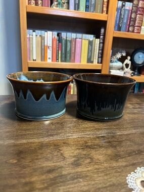Handmade Ceramic Drip Glaze Apple Baker - Set of 2